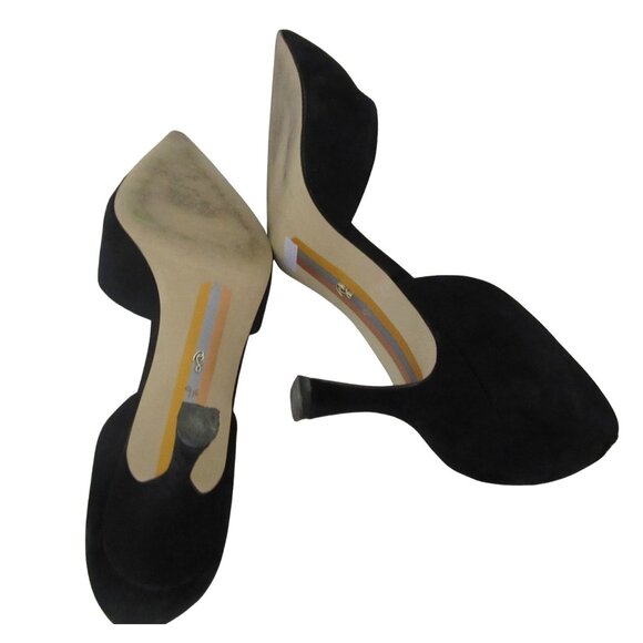 Sam Edelman Viv Pumps Size 9.5M Black Suede Pointed Toe Heels - Picture 6 of 6